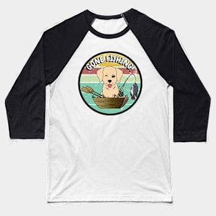 Cute retriever dog has gone fishing Baseball T-Shirt